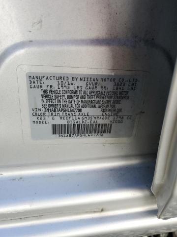 3N1AB7AP5HL647708 - 2017 NISSAN SENTRA S SILVER photo 12