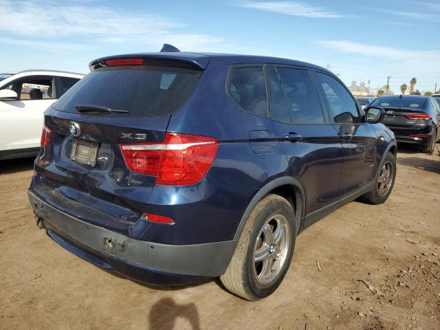 5UXWX5C5XBL703809 - 2011 BMW X3 XDRIVE28I BLUE photo 3