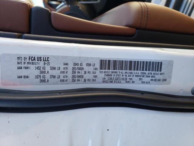 1C4RJFJG3FC118120 - 2015 JEEP GRAND CHER SUMMIT თეთრი ფოტო 13