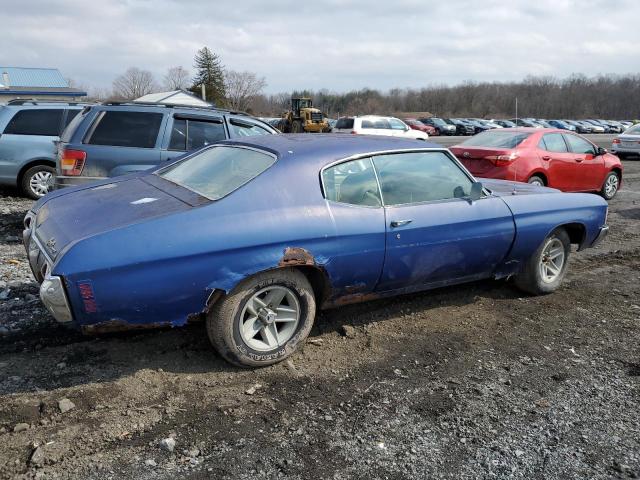 1D37F2B625316 - 1972 CHEVROLET CHEVELLE BLUE photo 3