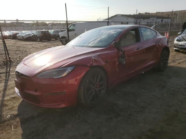 5YJSA1E60PF528755 - 2023 TESLA MODEL S RED photo 1