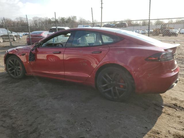 5YJSA1E60PF528755 - 2023 TESLA MODEL S RED photo 2