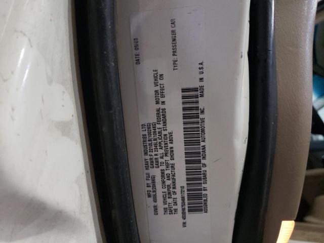 4S3BH675346617210 - 2004 SUBARU LEGACY OUTBACK AWP 双色 照片 12