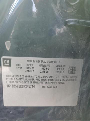 1G1ZB5E0XCF245714 - 2012 CHEVROLET MALIBU LS ლურჯი ფოტო 13