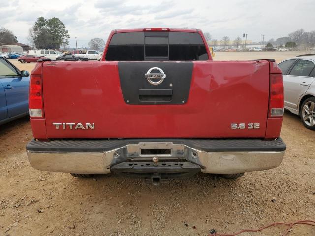 1N6BA06AX6N572563 - 2006 NISSAN TITAN XE RED photo 6