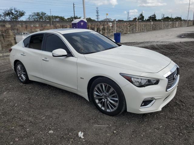 JN1EV7AP7KM542920 - 2019 INFINITI Q50 LUXE WHITE photo 4