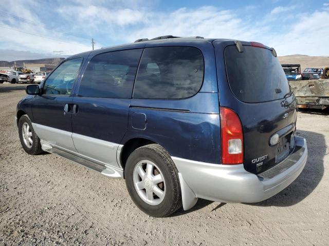 4N2ZN16TX1D830878 - 2001 NISSAN QUEST SE BLUE photo 2