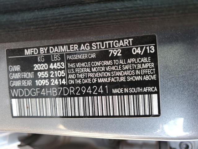 WDDGF4HB7DR294241 - 2013 MERCEDES-BENZ C 250 SILVER photo 13