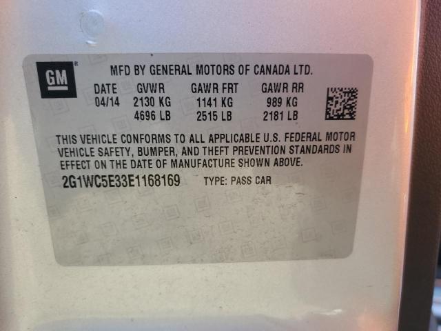 2G1WC5E33E1168169 - 2014 CHEVROLET IMPALA LIM LTZ SILVER photo 12