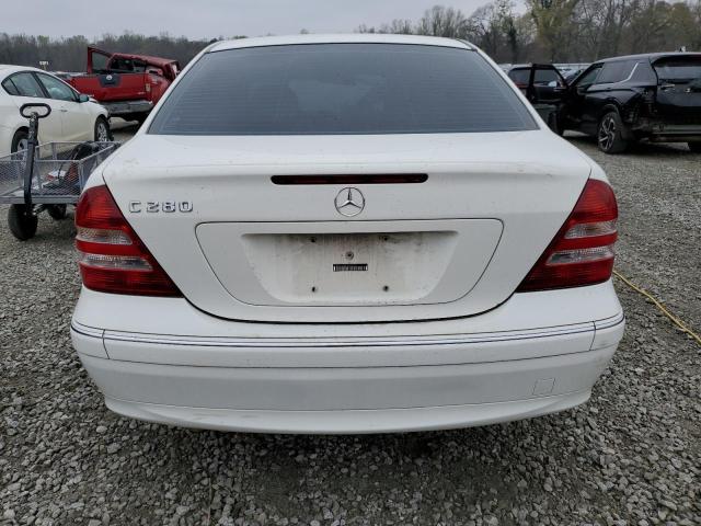 WDBRF54H76A840233 - 2006 MERCEDES-BENZ C 280 WHITE photo 6