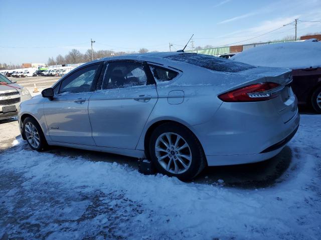 3FA6P0LU4HR167435 - 2017 FORD FUSION SE HYBRID SILVER photo 2