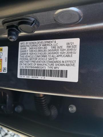 5FNYF8H54MB032473 - 2021 HONDA PASSPORT EXL ნაცრისფერი ფოტო 13