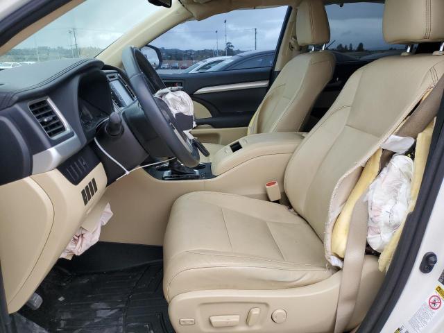 5TDKKRFH6GS164137 - 2016 TOYOTA HIGHLANDER XLE WHITE photo 7