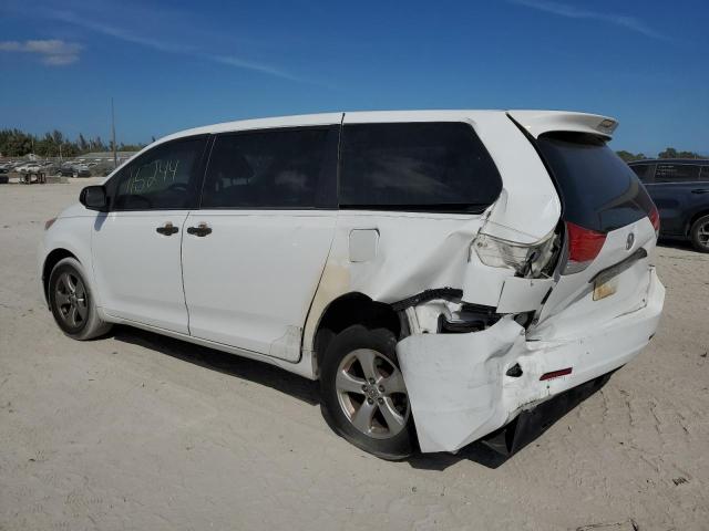 5TDZK3DC5DS394945 - 2013 TOYOTA SIENNA WHITE photo 2