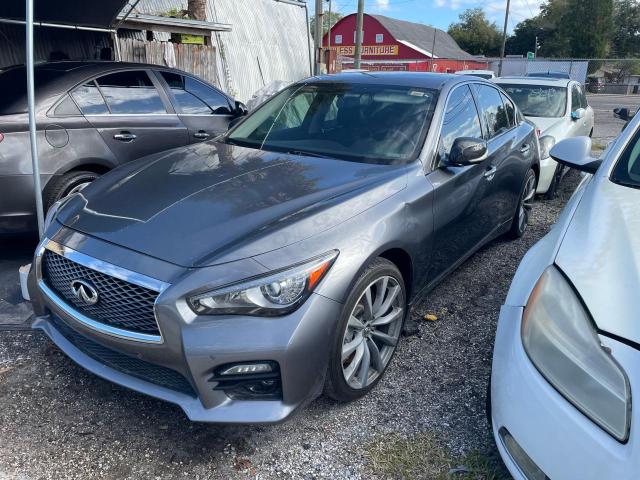 JN1BV7APXEM678854 - 2014 INFINITI Q50 BASE GRAY photo 2