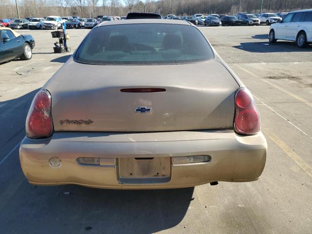 2G1WW12E959296620 - 2005 CHEVROLET MONTE CARL LS TAN photo 6