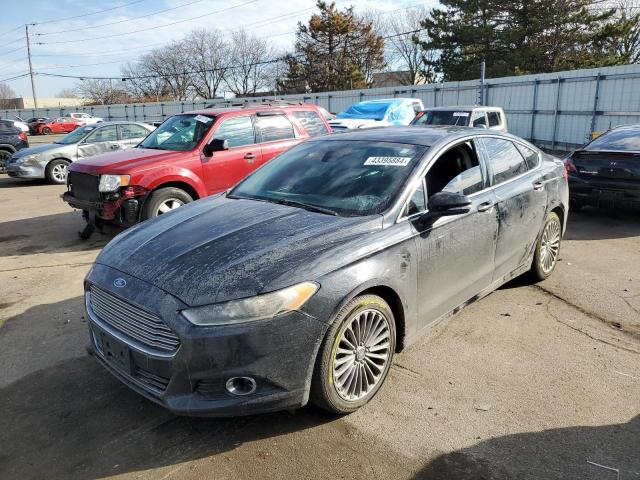 3FA6P0K98DR199683 - 2013 FORD FUSION TITANIUM BLACK photo 1