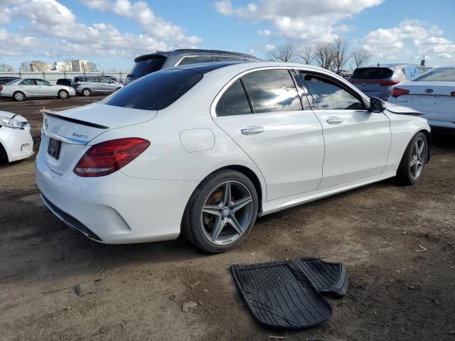 55SWF6GB1FU033861 - 2015 MERCEDES-BENZ C 400 4MATIC WHITE photo 3