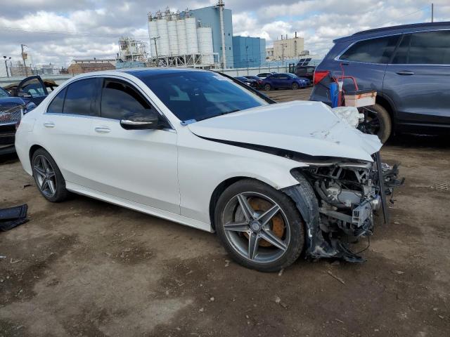 55SWF6GB1FU033861 - 2015 MERCEDES-BENZ C 400 4MATIC WHITE photo 4