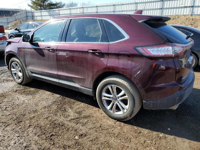 2FMPK4J86HBB55906 - 2017 FORD EDGE SEL MAROON photo 2