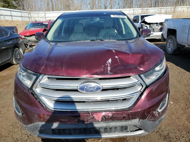 2FMPK4J86HBB55906 - 2017 FORD EDGE SEL MAROON photo 5