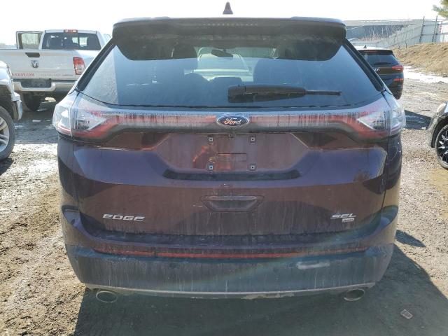 2FMPK4J86HBB55906 - 2017 FORD EDGE SEL MAROON photo 6