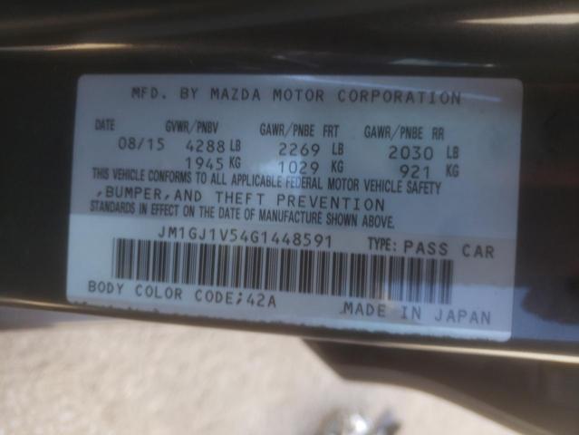 JM1GJ1V54G1448591 - 2016 MAZDA 6 TOURING GRAY photo 12