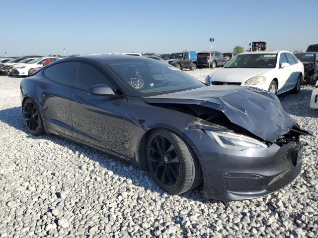 5YJSA1E57MF438845 - 2021 TESLA MODEL S GRAY photo 4