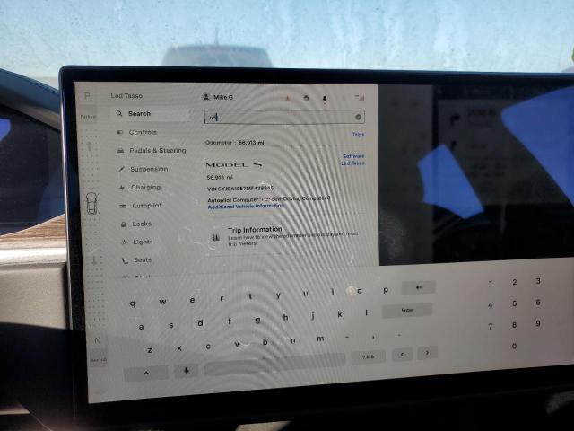 5YJSA1E57MF438845 - 2021 TESLA MODEL S GRAY photo 9