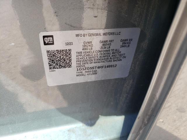 1G1ZG5ST4RF149912 - 2024 CHEVROLET MALIBU RS 灰色 照片 12