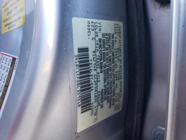 3N1BC1CP2BL359518 - 2011 NISSAN VERSA S SILVER photo 13