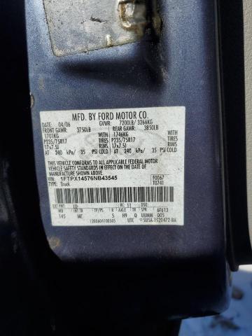 1FTPX14576NB43545 - 2006 FORD F150 BLUE photo 12