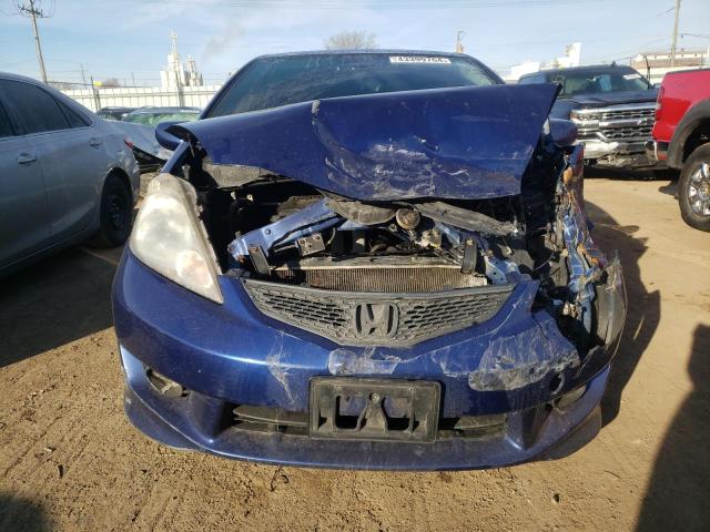 JHMGE8H45AC012584 - 2010 HONDA FIT SPORT BLUE photo 5