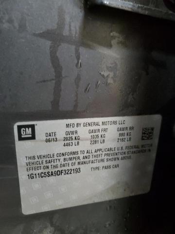 1G11C5SA9DF322193 - 2013 CHEVROLET MALIBU 1LT Графитовый фото 12