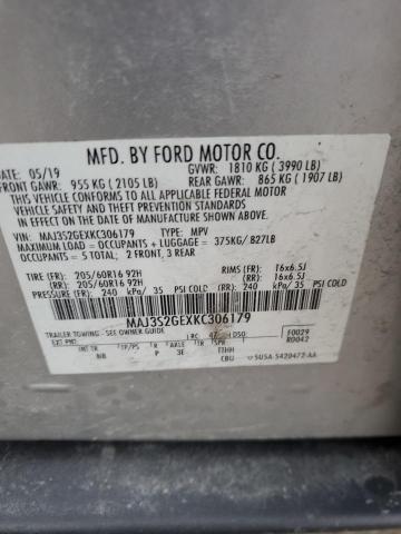 MAJ3S2GEXKC306179 - 2019 FORD ECOSPORT SE Silber Foto 13