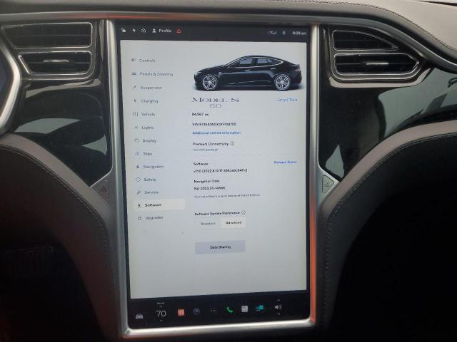 5YJSA1AGXDFP08755 - 2013 TESLA MODEL S შავი ფოტო 9