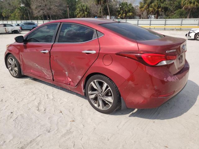 5NPDH4AE3EH466673 - 2014 HYUNDAI ELANTRA SE RED photo 2