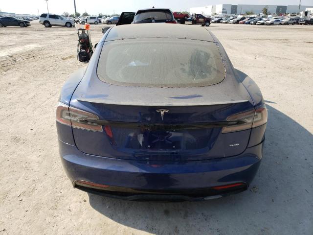5YJSA1E65MF440313 - 2021 TESLA MODEL S ლურჯი ფოტო 6