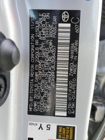 JTDKBRFU8J3584357 - 2018 TOYOTA PRIUS SILVER photo 13