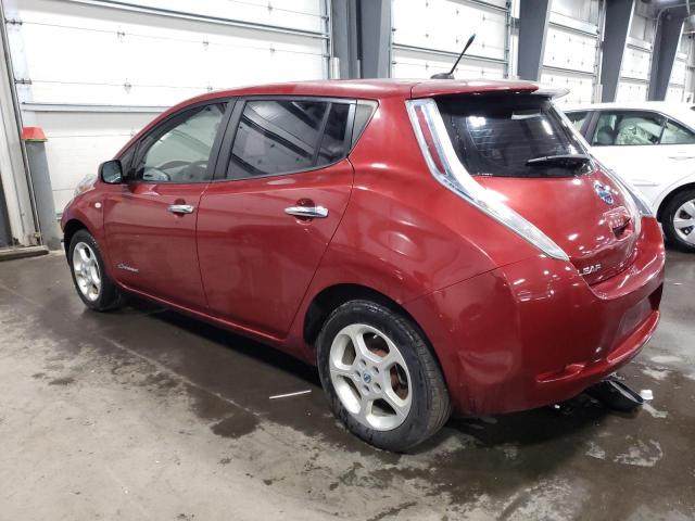 JN1AZ0CP8CT023129 - 2012 NISSAN LEAF SV RED photo 2