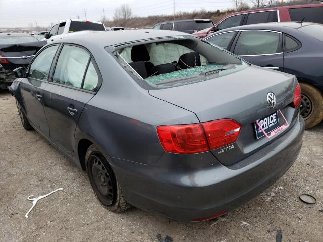 3VW2K7AJ8EM236173 - 2014 VOLKSWAGEN JETTA BASE 灰色 照片 2