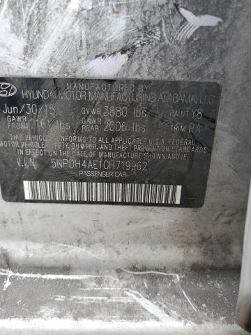 5NPDH4AE1GH719962 - 2016 HYUNDAI ELANTRA SE SILVER photo 12