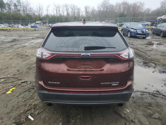 2FMTK4K94FBB30053 - 2015 FORD EDGE TITANIUM MAROON photo 6