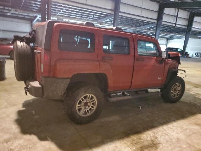 5GTDN136668102186 - 2006 HUMMER H3 RED photo 3