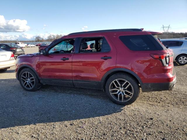 1FM5K8GT7GGD03014 - 2016 FORD EXPLORER SPORT RED photo 2