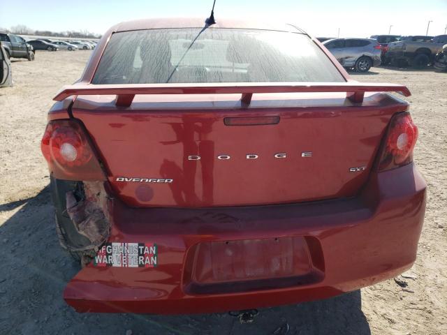 1C3CDZEG1CN253139 - 2012 DODGE AVENGER SXT RED photo 6