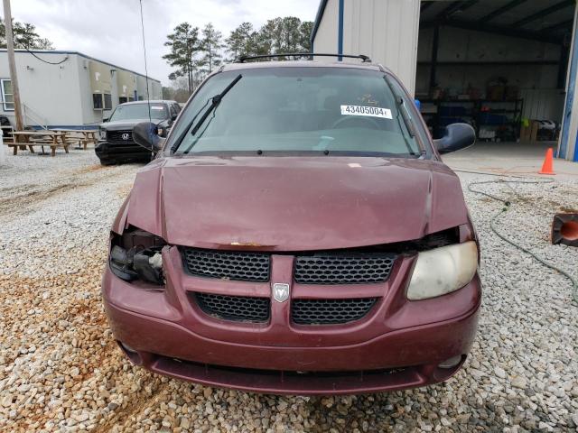 2B8GP54L91R200339 - 2001 DODGE GRAND CARA ES BURGUNDY photo 5