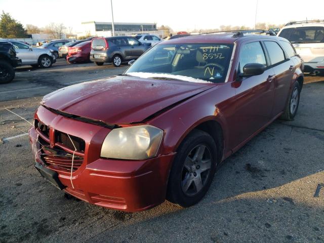 2D4FV48V75H535559 - 2005 DODGE MAGNUM SXT RED photo 2