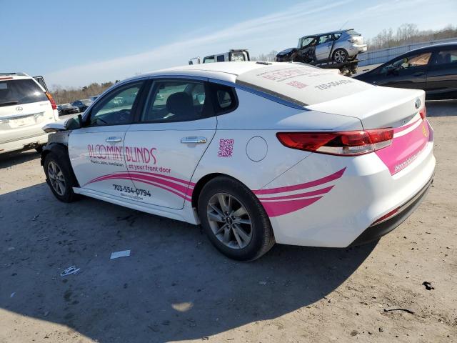 5XXGT4L16GG080849 - 2016 KIA OPTIMA LX WHITE photo 2