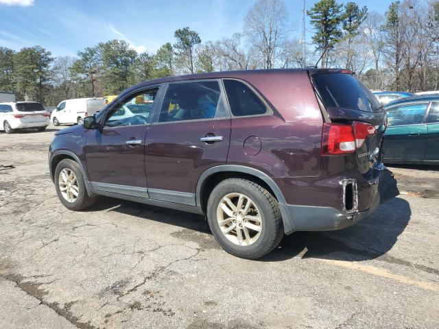 5XYKT3A67EG519990 - 2014 KIA SORENTO LX PURPLE photo 2